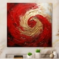 thumbnail image 1 of Designart "Spiraling Red And Gold Whimsical Whirl" Abstract Spirals Wall Decor, 1 of 7