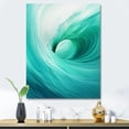 thumbnail image 1 of Designart "Spiraling Turquoise Wondrous Wave" Abstract Spirals Canvas Prints, 1 of 7