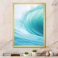 thumbnail image 1 of Designart "Spiraling Turquoise Wondrous Wave I" Abstract Spirals Picture Framed Wall Decor, 1 of 5