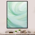 thumbnail image 1 of Designart "Spiraling Whispering Green Wave" Abstract Spirals Floater Framed Wall Decor, 1 of 5