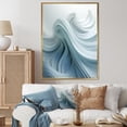 thumbnail image 1 of Designart "Spiraling Zen Zephyr In White And Blue" Abstract Spirals Floater Framed Canvas Art Print, 1 of 5