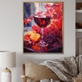 thumbnail image 1 of Designart "Spirited Sangria" Wine Floater Framed Wall Art Living Room, 1 of 5