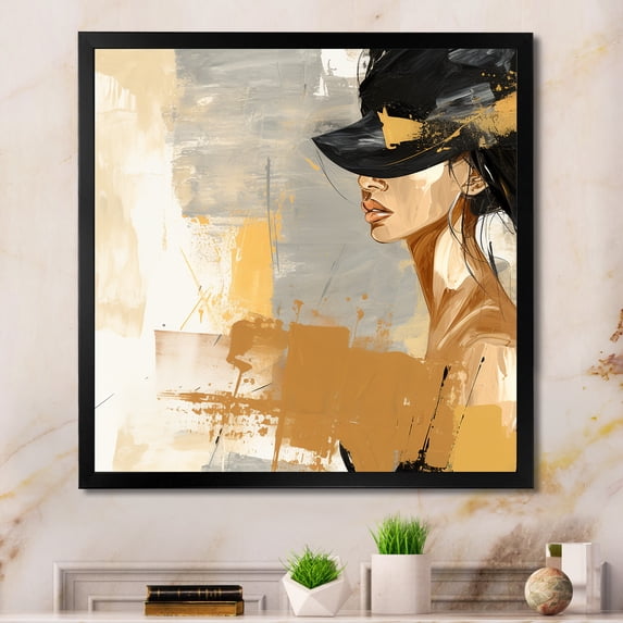 Designart "Spiritual Roots of African Women I" People Framed Wall Art Decor - Global Grey African American Art Bedroom Framed Canvas Wall Art