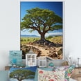 thumbnail image 1 of Designart "Splendid African Green Tree" Floral & Botanical Floater Framed Canvas Print, 1 of 7