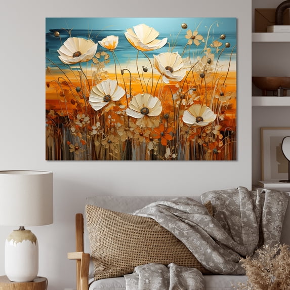 Designart "Splendid Blossom Meadow I" Flower Canvas Prints