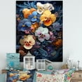 thumbnail image 1 of Designart "Splendidly Realistic Garden Of Colorful Pansies" Pansies Canvas Art Print, 1 of 7