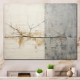 thumbnail image 1 of Designart "Splitting Nature In Grey And White" Abstract Shapes Wall Art Prints, 1 of 7