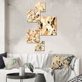thumbnail image 1 of Designart "Spots Of The Beige Sphinx" Abstract Wall Art Set Of 5 - Beige Modern Hallway Metal Art Print Set, 1 of 6