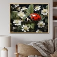 thumbnail image 1 of Designart "Spots Pastoral Ladybug Playful painting II" Animals Floater Framed Canvas Art Print, 1 of 7