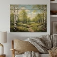 thumbnail image 1 of Designart "Spring Awakening Birch Woods III" Tree Birch Print on Natural Pine Wood, 1 of 5
