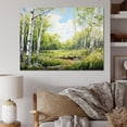 thumbnail image 1 of Designart "Spring Awakening Birch Woods IV" Tree Birch Canvas Art Print, 1 of 5