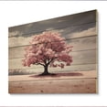 thumbnail image 1 of Designart "Spring Awakening Pink Tree Serenade II" Floral Print on Natural Pine Wood, 1 of 5
