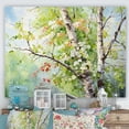 thumbnail image 1 of Designart "Spring Blooms Green American Basswood Tree I" Extra Large Landscapes Wall Art - Country Green Tree Hallway Wall Art Decor, 1 of 4