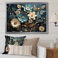 thumbnail image 1 of Designart "Spring Elegance Blue and Gold Flower Beauty I" Floral Framed Wall Art Decor - Traditional Blue Flowers Entryway Framed Wall Art, 1 of 6