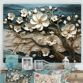 thumbnail image 1 of Designart "Spring Elegance White and Gold Flower Beauty III" Floral Wall Art - Traditional White Flowers Entryway Wall Art, 1 of 4