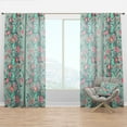 thumbnail image 1 of Designart 'Spring Floral Pattern In Soft Oastel Colors' Mid-Century Modern Curtain Panel, 1 of 4