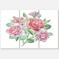 thumbnail image 1 of Designart ' Spring Flowers Alstroemeria Pink Roses ' Traditional Canvas Wall Art Print, 1 of 3