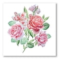 thumbnail image 1 of Designart ' Spring Flowers Alstroemeria Pink Roses ' Traditional Canvas Wall Art Print, 1 of 4