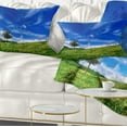 thumbnail image 1 of Designart Spring Landscape Green Fields - Landscape Printed Throw Pillow - 12x20, 1 of 1