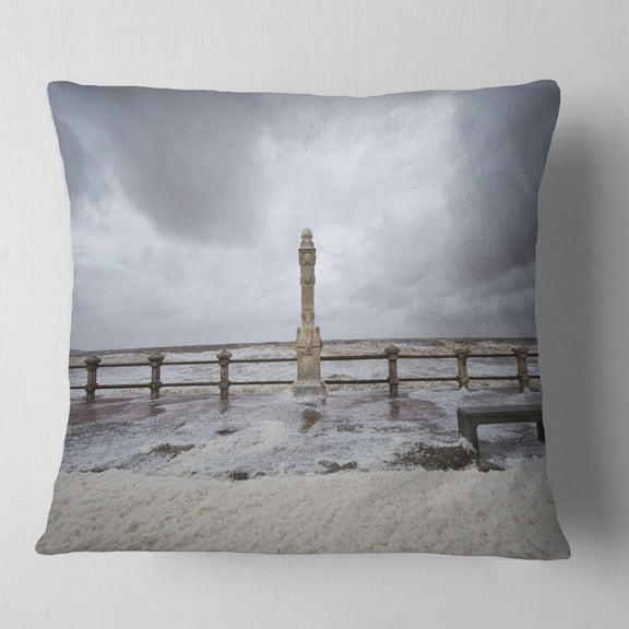 Designart Spring Storm in Uruguay Panorama - Bridge Throw Pillow - 18x18
