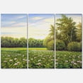 thumbnail image 1 of Designart ' Spring Trees By The Flowers and Meadows ' Country Canvas Wall Art Print, 1 of 3