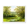 thumbnail image 1 of Designart 'Spring Trees With Green Pond' Country Framed Art Print, 1 of 4
