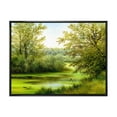 thumbnail image 1 of Designart 'Spring Trees With Green Pond' Country Framed Canvas Wall Art Print, 1 of 5