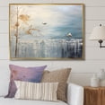 thumbnail image 1 of Designart "Springtime Bloom of Gold and Blue Bird III" Animals Framed Wall Art - Traditional Gold Bird Tree Hallway Framed Wall Art Decor, 1 of 6