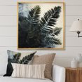 thumbnail image 1 of Designart "Spruce Leaves In Shadowed Black" Leaves Floater Framed Canvas Wall Art, 1 of 5