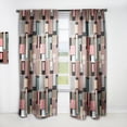 thumbnail image 1 of Designart 'Square Retro Design II' Mid-Century Modern Curtain Panel, 1 of 5