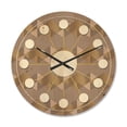 thumbnail image 1 of Designart 'Square Retro Design VI' Mid-Century Modern Wood Wall Clock, 1 of 5