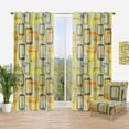 thumbnail image 1 of Designart 'Square Retro Design VII' Mid-Century Modern Curtain Panel, 1 of 4