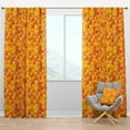 thumbnail image 1 of Designart 'Square Retro Design VIII' Mid-Century Modern Blackout Curtain Panel, 1 of 4