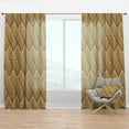 thumbnail image 1 of Designart 'Square Retro Waves' Mid-Century Modern Curtain Panel, 1 of 4