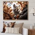 thumbnail image 1 of Designart "Squirrels Antics Grey Squirrel" Animals Floater Framed Canvas Print, 1 of 7