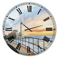 thumbnail image 1 of Designart 'St Marys Lighthouse' Large Nautical & Coastal Wall Clock, 1 of 4