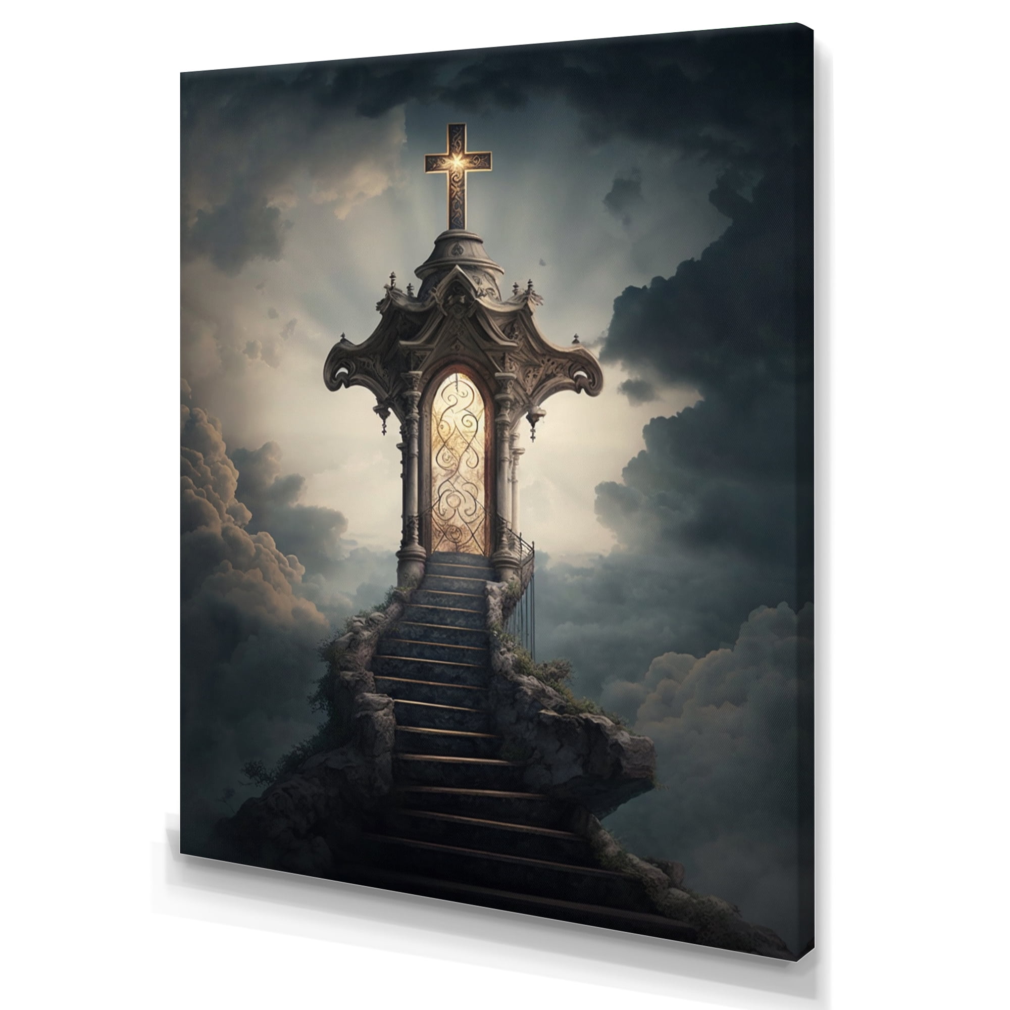 Designart Stairs To Heaven V Canvas Wall Art