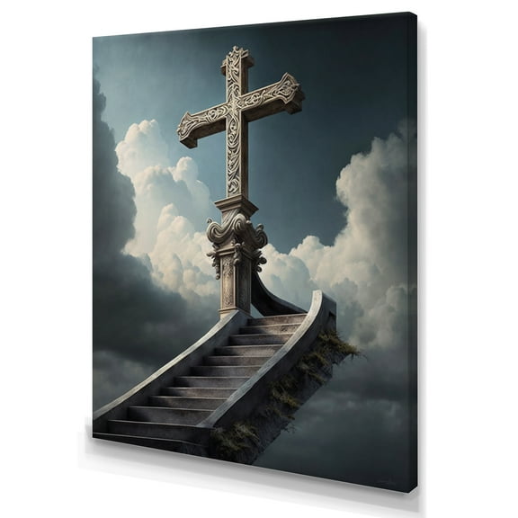 Designart Stairway To Nowhere Canvas Wall Art
