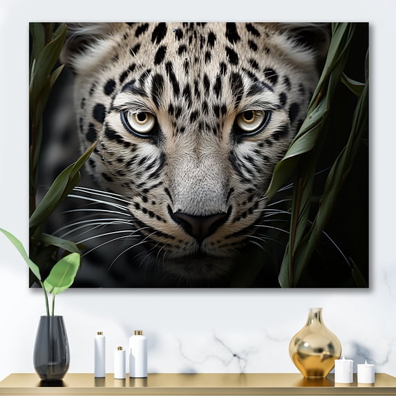 Designart "Stalking Leopard In The Jungle" Animals Leopard Wall Art Living Room