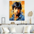 thumbnail image 1 of Designart "Stallone In Sapphire Popart Portrait" Pop Art Canvas Prints, 1 of 7