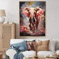 thumbnail image 1 of Designart "Stampede Of Pink Elephants" Music Floater Framed Canvas Wall Art, 1 of 5