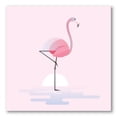 thumbnail image 1 of Designart ' Standing On One Toes Pink Flamingo ' Farmhouse Canvas Wall Art Print, 1 of 4
