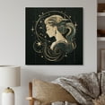 thumbnail image 1 of Designart "Stargazing Through the Zodiac VI" Astrology Print on Natural Pine Wood, 1 of 5