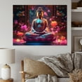 thumbnail image 1 of Designart "Starlight Buddha I" Religious Landscape Canvas Art Print, 1 of 5
