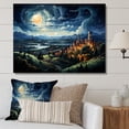 thumbnail image 1 of Designart "Starry Day A Masterpiece by Vincent I" Landscapes Canvas Wall Art, 1 of 5