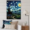 thumbnail image 1 of Designart "Starry Day A Masterpiece by Vincent VI" Abstract Canvas Print, 1 of 5