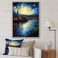 thumbnail image 1 of Designart "Starry Night Over the Rhone by Vincent II" Cityscapes Floater Framed Canvas Print, 1 of 7