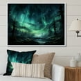 thumbnail image 1 of Designart "Starry Night with the Northern Lights I" Landscapes Floater Framed Wall Art Print, 1 of 7