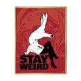 thumbnail image 1 of Designart 'Stay Weird Hand Sign' Vintage Framed Canvas Wall Art Print, 1 of 5