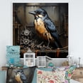 thumbnail image 1 of Designart "Steampunk Brown Bird II" Animals Framed Wall Art - Traditional Brown Bird Living Room Framed Canvas Art, 1 of 6